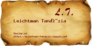 Leichtman Tanázia névjegykártya